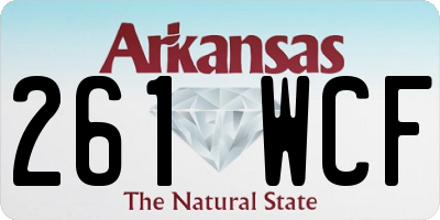 AR license plate 261WCF