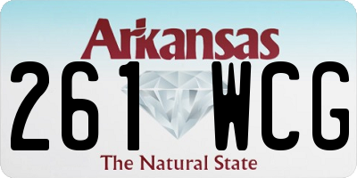 AR license plate 261WCG