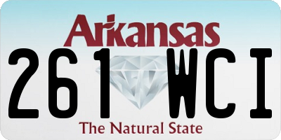 AR license plate 261WCI
