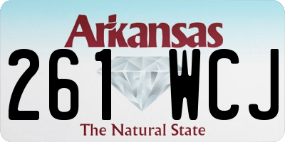 AR license plate 261WCJ