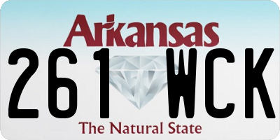 AR license plate 261WCK