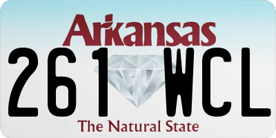 AR license plate 261WCL