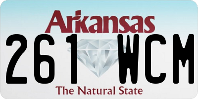 AR license plate 261WCM