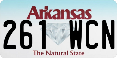 AR license plate 261WCN