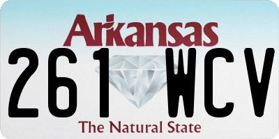 AR license plate 261WCV