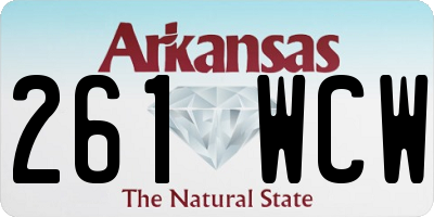 AR license plate 261WCW
