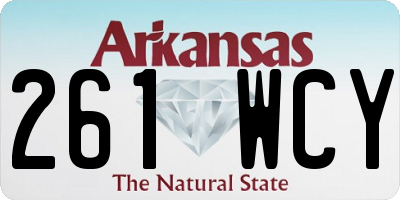 AR license plate 261WCY