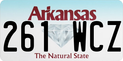 AR license plate 261WCZ