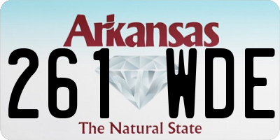 AR license plate 261WDE
