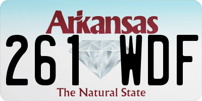 AR license plate 261WDF
