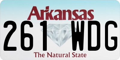 AR license plate 261WDG