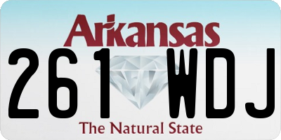 AR license plate 261WDJ