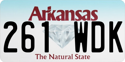 AR license plate 261WDK