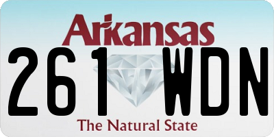 AR license plate 261WDN