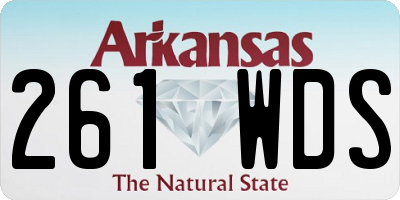 AR license plate 261WDS