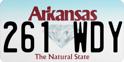 AR license plate 261WDY