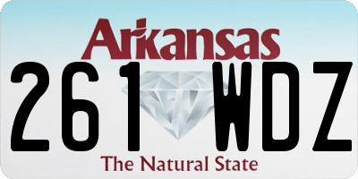 AR license plate 261WDZ