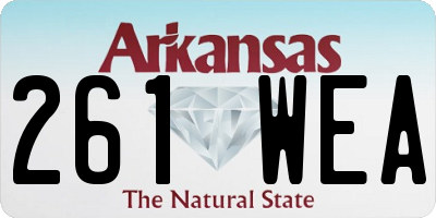 AR license plate 261WEA