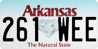 AR license plate 261WEE