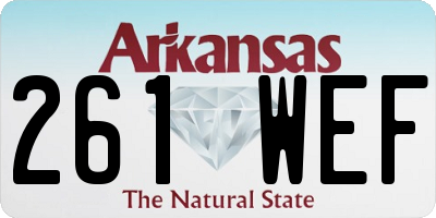 AR license plate 261WEF