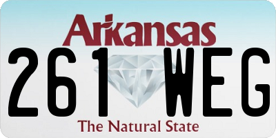 AR license plate 261WEG