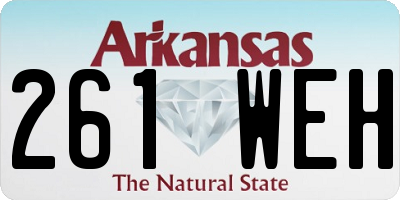 AR license plate 261WEH