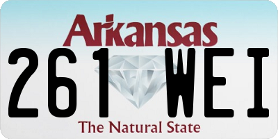 AR license plate 261WEI