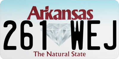 AR license plate 261WEJ
