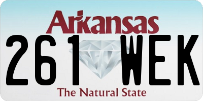 AR license plate 261WEK
