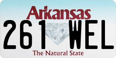 AR license plate 261WEL