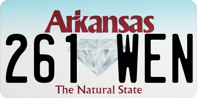 AR license plate 261WEN