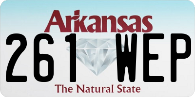 AR license plate 261WEP