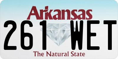 AR license plate 261WET