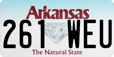 AR license plate 261WEU