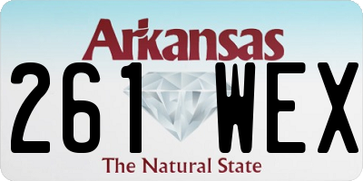 AR license plate 261WEX