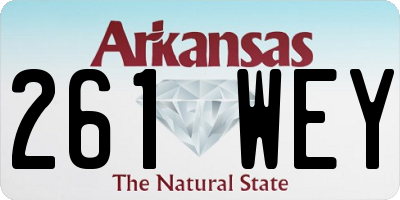AR license plate 261WEY