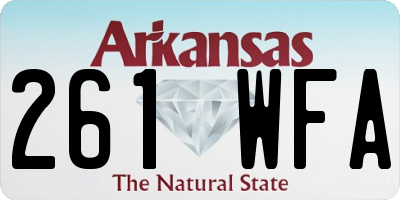 AR license plate 261WFA