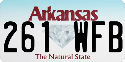 AR license plate 261WFB