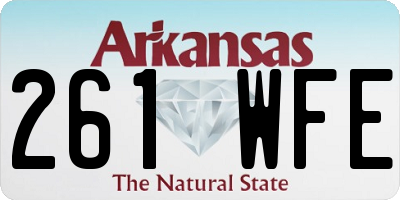 AR license plate 261WFE
