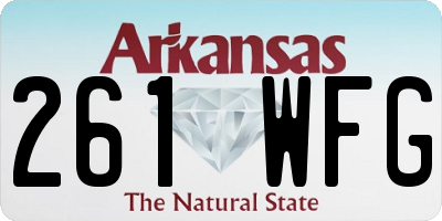 AR license plate 261WFG