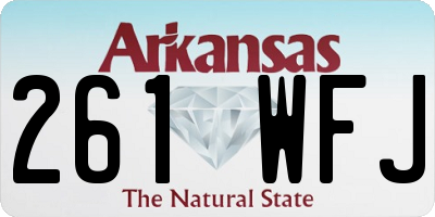 AR license plate 261WFJ
