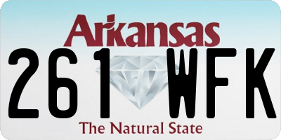 AR license plate 261WFK