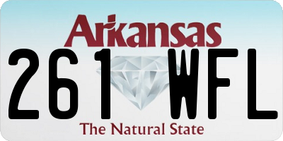 AR license plate 261WFL