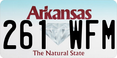 AR license plate 261WFM