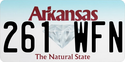AR license plate 261WFN