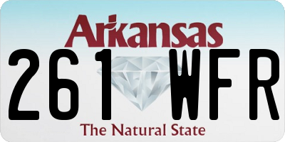 AR license plate 261WFR