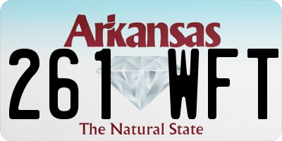 AR license plate 261WFT