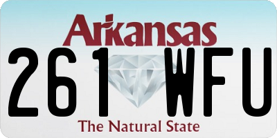 AR license plate 261WFU