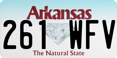 AR license plate 261WFV