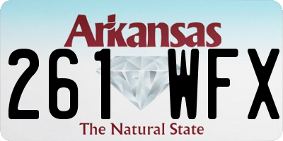AR license plate 261WFX